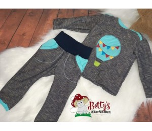 Stickserie - Ballon Liebe Fransenappli